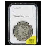 1890-CC Morgan dollar
