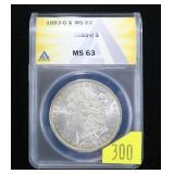 1883-O Morgan dollar, ANACS slab certified MS-63