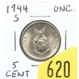 1944-S Philippines 5 cents