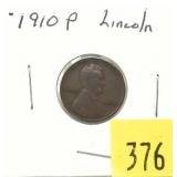 1910 Lincoln cent