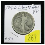 1916-D Walking Liberty half dollar