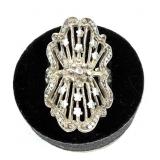 Sterling silver filigree design ring, size 7,