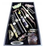 Lot, wrist watches, amethyst crystal, assorted