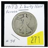 1917-D Rev. Walking Liberty half dollar