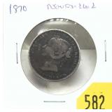 1870 Newfoundland half dollar