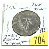 1972 silver Rhode Island token