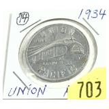 1934 Union Pacific token