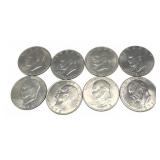 x8- Eisenhower dollars, mixed dates, -x8 dollars,