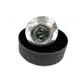 Mexican sterling silver hammered halo inlaid