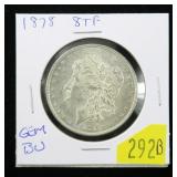 1878 8-T.F. Morgan dollar, gem BU