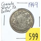 1949 Canadian half dollar