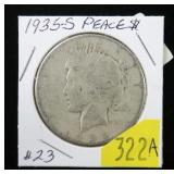 1935-S Peace dollar