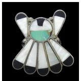 Sterling silver split shank Southwestern design