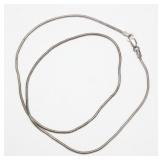 Sterling silver 18" serpentine chain, 7.5 grams