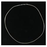 Sterling silver 17.5" serpentine necklace,