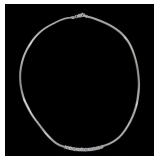 Sterling silver 19" serpentine necklace with 10