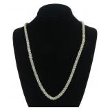 Sterling silver 20" fancy rope chain, 18.5 grams