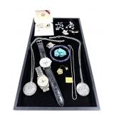Lot, fashion jewelry and watches, including