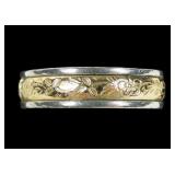 Sterling silver and 14K gold filled band ring,