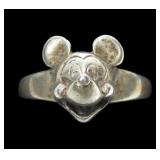 Disney sterling silver early Mickey Mouse ring,