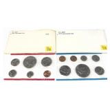 x2- Mint sets: 1974, 1977, -x2 sets, Sold by the