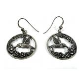 Sterling silver hummingbird shepherd hook