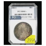 1880-S Morgan dollar, PCI slab certified MS-65+