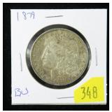 1879 Morgan dollar, BU