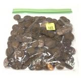 Lot of wheat cents, 195 pcs.