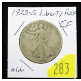 1923-S Walking Liberty half dollar