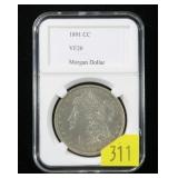 1891-CC Morgan dollar
