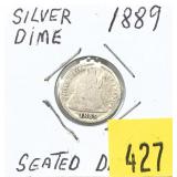 1889 Seated Liberty dime