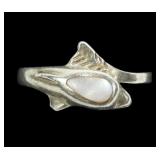 Sterling silver wraparound dolphin design ring