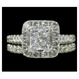 Neil Lane 14K White gold princess cut diamond