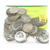 x35- Half dollars, 40% silver, -x35 half dollars,