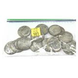 x18- Half dollars, 40% silver, -x18 half dollars,