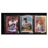 Lot, 3 Eric Wedge signed baseball cards- see