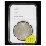 1890-S Morgan dollar, AU