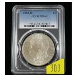 1884-O Morgan dollar, PCGS slab certified MS-63