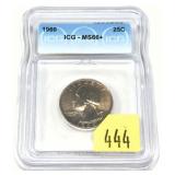1960 Quarter, ICG slab certified MS-66+