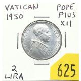 1950 Vatican 2 lira