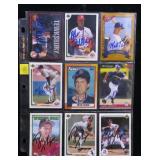 Lot, 9 signed baseball cards: Tewksbury (2);