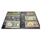 WWII coin and currency set