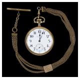 Hamilton Model 1 17-jewel 16 size open face pocket