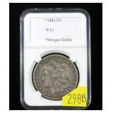 1883-CC Morgan dollar, Fine