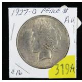 1927-D Peace dollar, AU