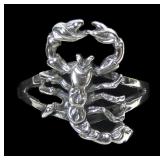 Sterling silver scorpion ring, new, size 6