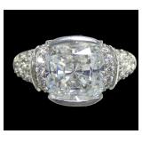 Sterling silver cushion cut bezel set CZ solitaire