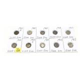 x10- Dimes, 90% silver, -x10 dimes, Sold by