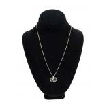 Bejeweled Evil Eye pendant with 15.5" sterling